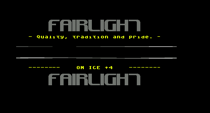 On Ice Title Screen
